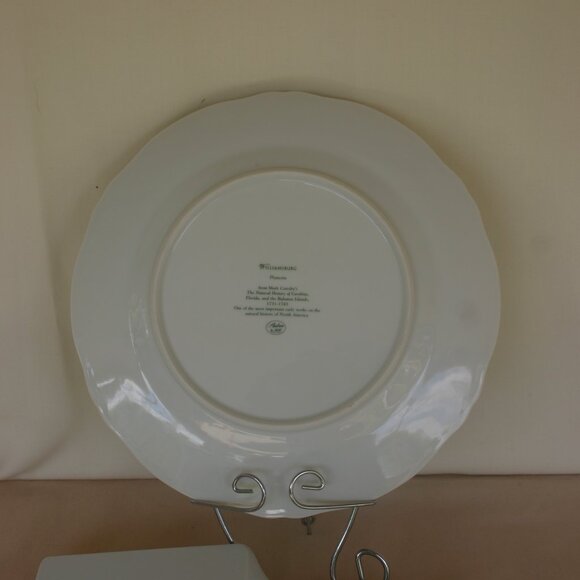 Williamsburg Plumeria Andrea by Sadek Porcelain Cake Plate & Server B-219 - Picture 5 of 6